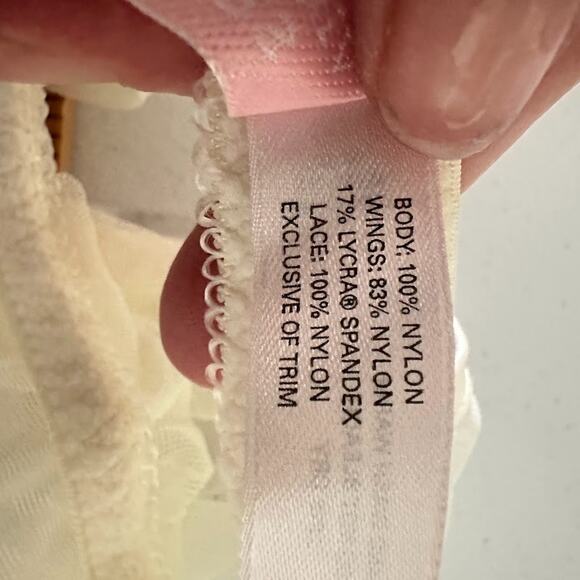 Victoria's Secret Babydoll Mesh Slip Fairy Cottage Core Y2K Lingerie Top 36 C - Picture 7 of 9